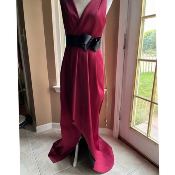 TED BAKER MAXI CASTALE SATIN FORMAL DRESS SZ US 10/12 OR TED SZ 4 - Picture 4 of 7